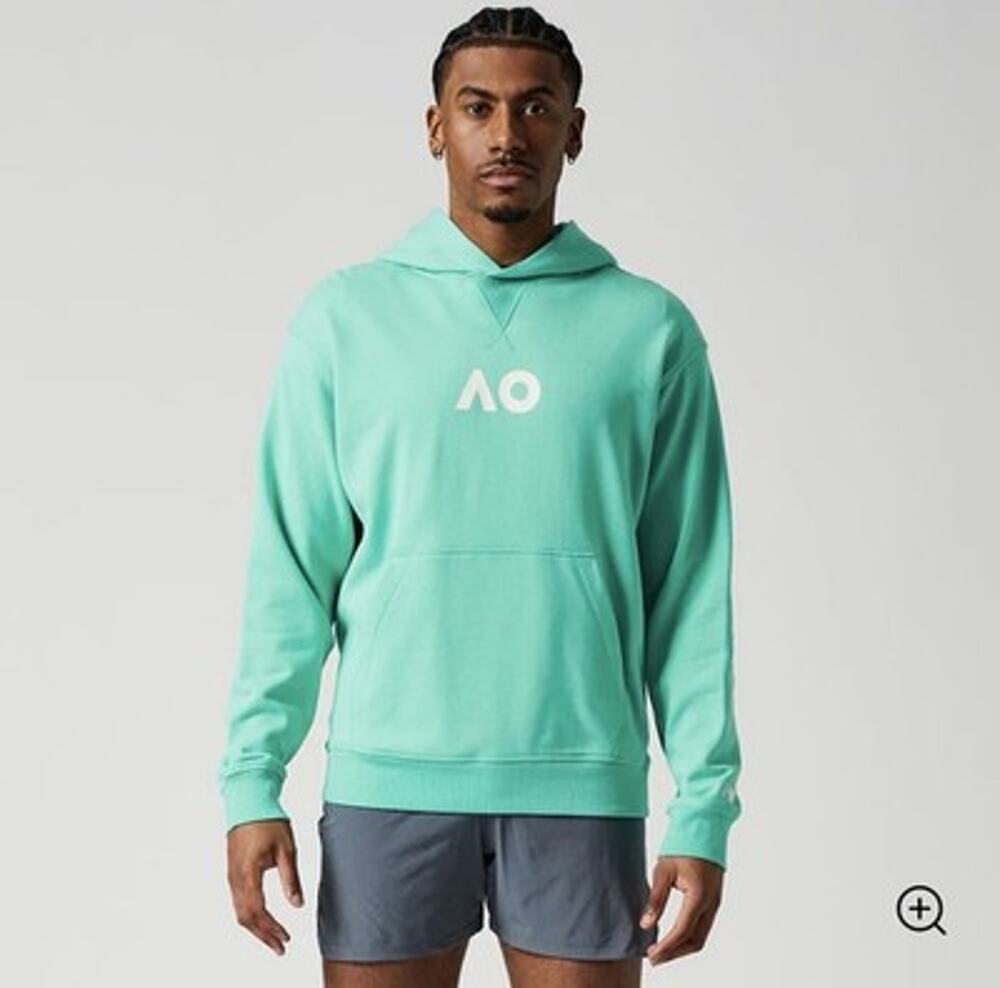 New Balance Mens Large Australian Open Athletics French Terry Hoodie Green